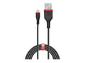 Miniatyrbild 4 av 5: Lindy - Lightning-kabel - Lightning hane till USB hane - 3 m - skärmad - svart - rund