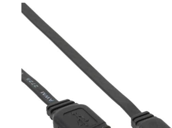 InLine 4043718178681, 3 m, USB A, Mini-USB B, USB 2.0, Musta