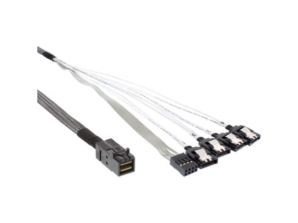 InLine 27630B, 1 m, SATA, 4 x SATA, Svart