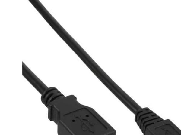 InLine 31750, 5 m, USB A, Micro-USB B, USB 2.0, Hane/Hane, Svart