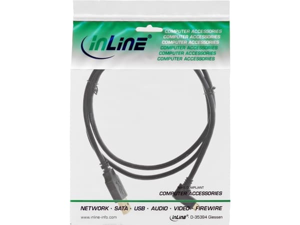 InLine 31705T, 0,5 m, USB A, Micro-USB B, USB 2.0, Hankjønn/hankjønn, Sort