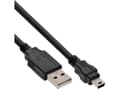 Miniatyrbilde 3 av 3: InLine 33107, 2 m, USB A, Mini-USB B, Hankjønn/hankjønn, Sort