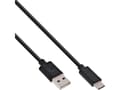 Miniatyrbild 1 av 5: InLine USB C/USB A, 0,5 m, 0,5 m, USB C, USB A, USB 2.0, hane/kvinna, svart