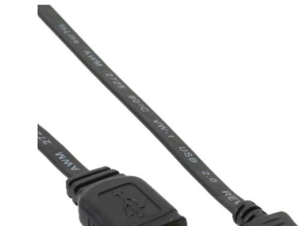 InLine 31720F, 2 m, USB A, Micro-USB B, USB 2.0, Hane/Hane, Svart