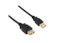 Miniatyrbild 1 av 3: InLine 34603S, 3 m, USB A, USB A, Hane/Hona, 0,48 Gbit/s, Svart