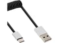 Miniatyrbild 4 av 4: InLine 35871, 1 m, USB A, USB C, USB 2.0, hane/kvinna, svart