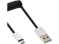 Miniatyrbild 4 av 4: InLine 31730R, 3 m, Micro-USB B, USB A, USB 2.0, Hane/Hane, Svart