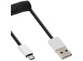 Miniatyrbild 1 av 4: InLine 31730R, 3 m, Micro-USB B, USB A, USB 2.0, Hane/Hane, Svart