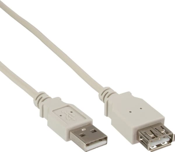 InLine 34618L, 1,8 m, Hankjønn/hunkjønn, 0,48 Gbit/s, Beige