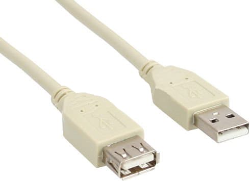 InLine 34618L, 1,8 m, Hankjønn/hunkjønn, 0,48 Gbit/s, Beige