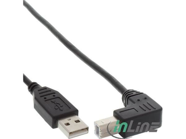 InLine 34535U, 3 m, USB A, USB B, Hane/Hane, 0,48 Gbit/s, Svart