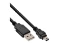 Miniatyrbild 2 av 5: InLine 33107N, 1,5 m, USB A, Mini-USB B, USB 2.0, Man/Female, Svart