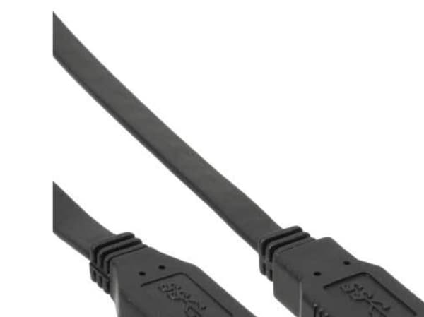 InLine 34610F, 1 m, USB A, USB A, USB 2.0, Hane/Hona, Svart