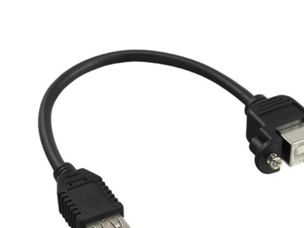 InLine 33441F, 0,2 m, USB A, USB B, Svart