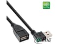Miniatyrbilde 4 av 5: InLine 34610R, 1 m, USB A, USB A, USB 2.0, Hankjønn/hunkjønn, Sort