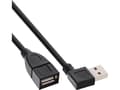 Miniatyrbilde 5 av 5: InLine 34610R, 1 m, USB A, USB A, USB 2.0, Hankjønn/hunkjønn, Sort
