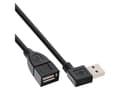 Miniatyrbilde 1 av 5: InLine 34610R, 1 m, USB A, USB A, USB 2.0, Hankjønn/hunkjønn, Sort