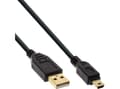 Pikkukuva 3 / 3: InLine 0.5m USB, 0,5 m, USB A, Mini-USB B, USB 2.0, Uros/uros, Musta