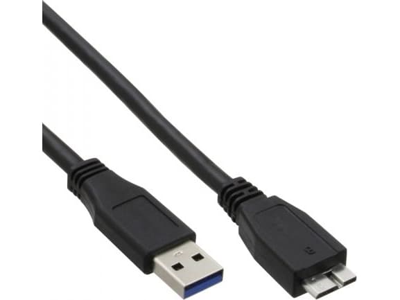 InLine 4043718153824, 3 m, USB A, Micro-USB B, USB 3.2 Gen 1 (3.1 Gen 1), 5000 Mbit/s, Musta