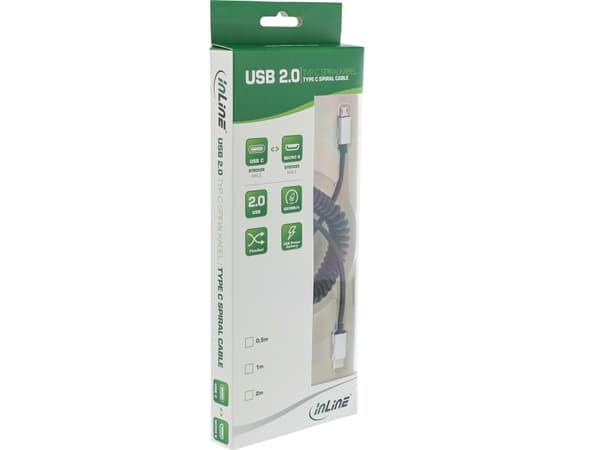 InLine 35863, 3 m, USB C, Micro-USB B, USB 2.0, Hane/Hane, Svart