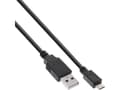 Miniatyrbild 2 av 5: InLine 31705Q, 0,5 m, USB A, Micro-USB B, USB 2.0, Hane/Hane, Svart