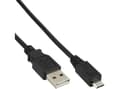 Miniatyrbild 1 av 5: InLine 31705Q, 0,5 m, USB A, Micro-USB B, USB 2.0, Hane/Hane, Svart