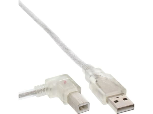 InLine 34519L, 1 m, USB A, USB B, Hane/Hane, 0,48 Gbit/s, Transparent