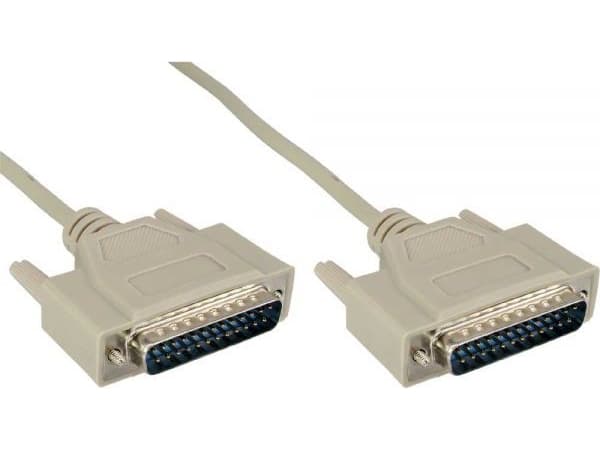 InLine 11119M, Beige, 10 m, DB25M