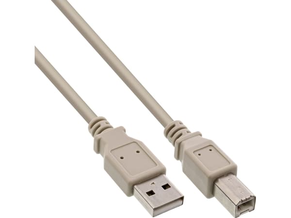 InLine 34535L, 3 m, USB A, USB B, Hane/Hane, 0,48 Gbit/s, Beige