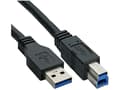 Miniatyrbilde 3 av 3: InLine 35305, 0,5 m, USB A, USB B, Hankjønn/hankjønn, 5 Gbit/s, Sort