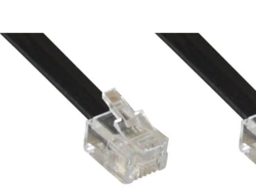 InLine 18840L, 10 m, RJ11, RJ11, svart, Jack