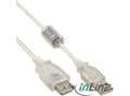 Miniatyrbilde 2 av 3: InLine 4043718038640, 0,5 m, USB A, USB A, USB 2.0, Hankjønn/hunkjønn, Gjennomsiktig