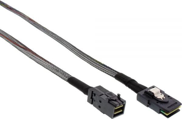 InLine 27628B, 1 m, SFF-8087, SFF-8087, Hankjønn/hankjønn, Sort
