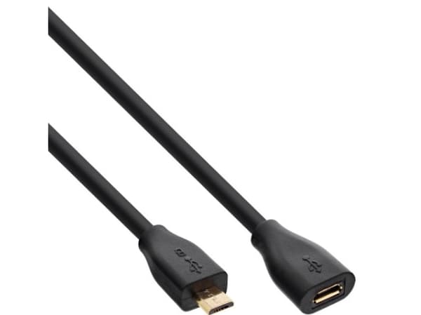 InLine 32730P, 3 m, Micro-USB B, Micro-USB B, USB 2.0, Hankjønn/hunkjønn, Sort
