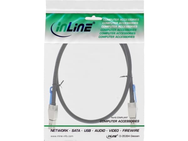 InLine 2m, SFF-8644 - SFF-8644, 2 m, SFF-8644, SFF-8644, Uros/uros, Musta