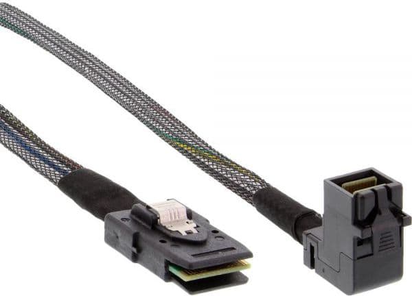 InLine Mini SAS HD 1.0m, 1 m, SFF-8087, SFF-8087, hane/kvinna, svart