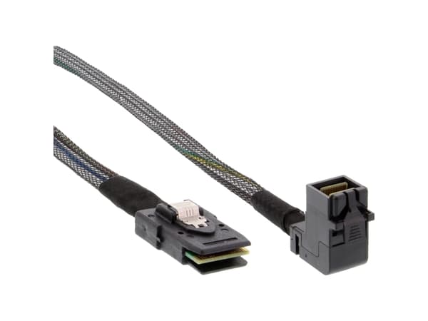 InLine Mini SAS HD 1.0m, 1 m, SFF-8087, SFF-8087, hane/kvinna, svart