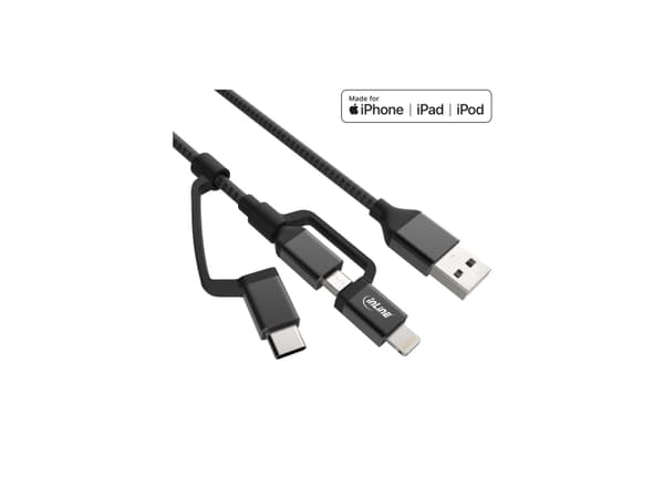 InLine 31415S, 1,5 m, USB A, Micro-USB B, USB 2.0, Hane/Hane, Svart