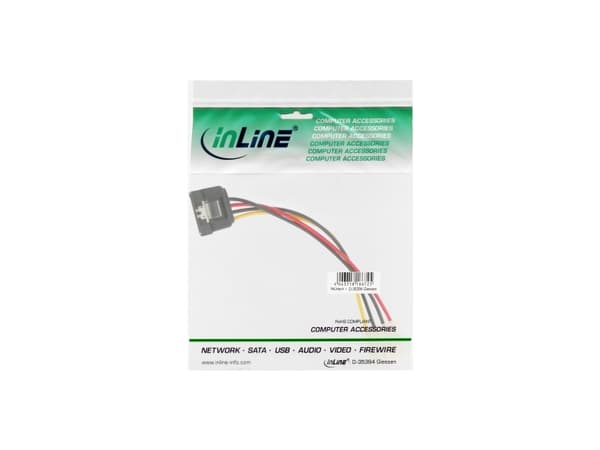 InLine 29670D, 0,3 m, SATA I, SATA 15-pin, Molex (4-pin), Hane/Hane, Multifärg