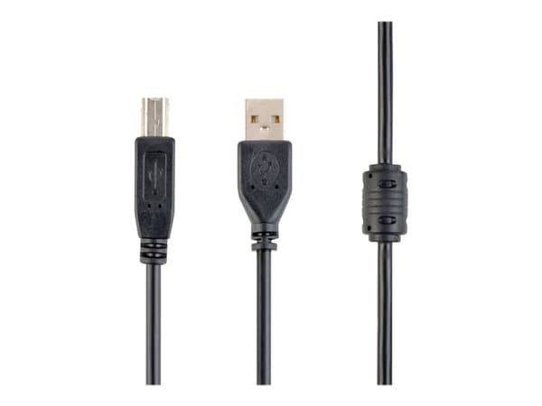 Cablexpert - USB-kabel - USB typ B (hane) till USB (hane) - 3 m - formpressad - svart