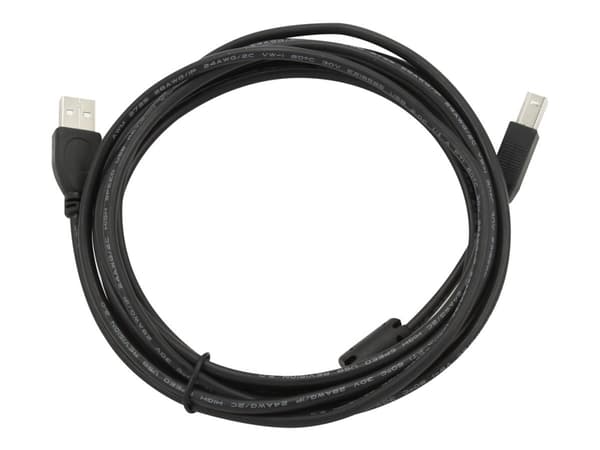 Cablexpert - USB-kabel - USB typ B (hane) till USB (hane) - 3 m - formpressad - svart