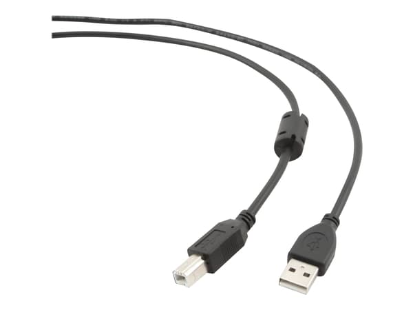 Cablexpert - USB-kabel - USB typ B (hane) till USB (hane) - 3 m - formpressad - svart