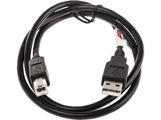 ROLINE 11.02.8808, 0,8 m, USB A, USB B, USB 2.0, Hankjønn/hankjønn, Sort