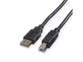 Miniatyrbilde 5 av 5: ROLINE 11.02.8808, 0,8 m, USB A, USB B, USB 2.0, Hankjønn/hankjønn, Sort