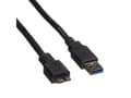 Miniatyrbild 3 av 5: ROLINE 11.02.8875, 2 m, USB A, Micro-USB B, USB 3.2 Gen 1 (3.1 Gen 1), Hane/Hane, Svart