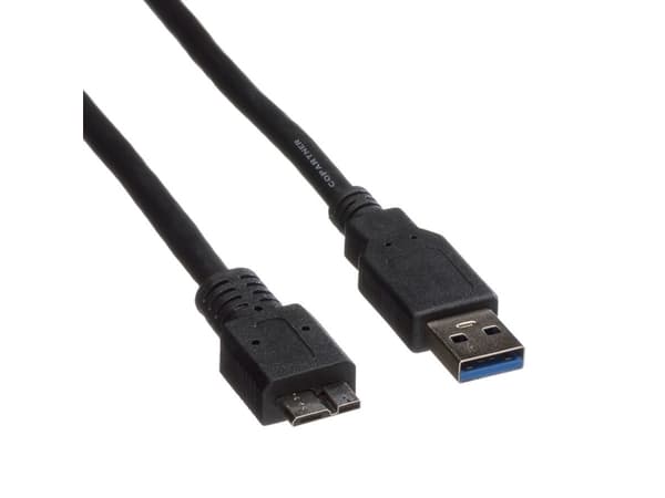 ROLINE 11.02.8875, 2 m, USB A, Micro-USB B, USB 3.2 Gen 1 (3.1 Gen 1), Hane/Hane, Svart
