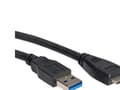 Miniatyrbild 4 av 5: ROLINE 11.02.8875, 2 m, USB A, Micro-USB B, USB 3.2 Gen 1 (3.1 Gen 1), Hane/Hane, Svart