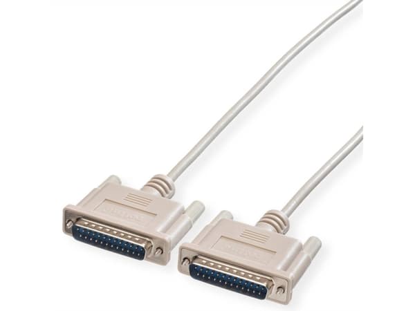 ROLINE RS232 Cable, M - M 3 m, 3 mm, Grå