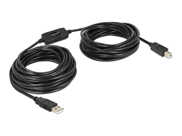 Delock - USB-kabel - USB typ B (hane) till USB (hane) - USB 2.0 - 11 m - aktiv