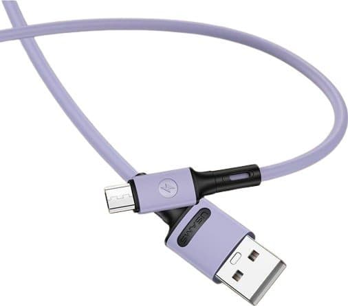 Usams USB-A - microUSB-kaapeli 1 m violetti (69870-uniw)